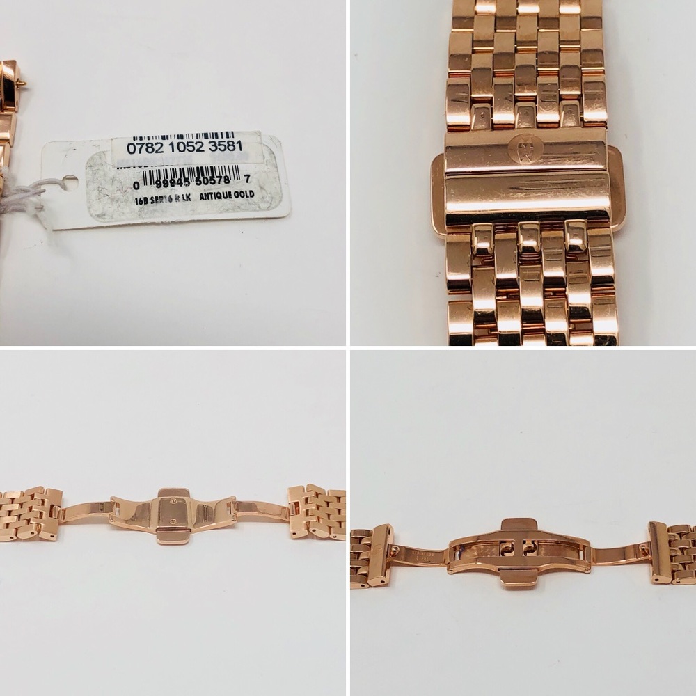 MICHELE 16MM SEREIN 16 ROSE GOLD BRACELET STRAP - Picture 6 of 9